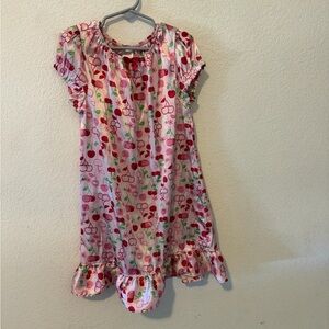 Gymboree Pink Cherry-Print Short Sleeve Nightgown